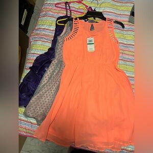 Girl orange dress